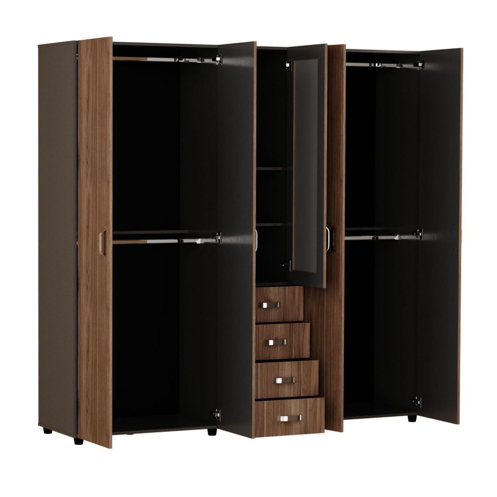 Closet Bruselas 200x200x50 cm Gales Wengue