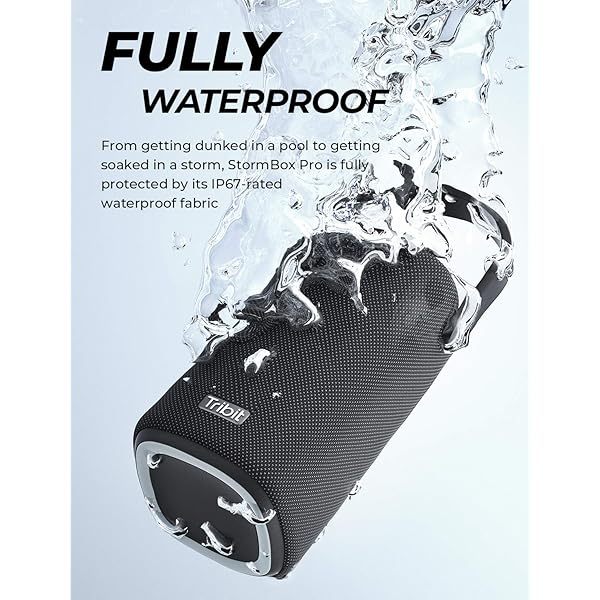 Altavoz Bluetooth portátil con sonido 360 de alta fidelidad, Bluetooth 5.3, 3 controladores con 2 radiadores pasivos, XBass integrado, tiempo de reproducción de 24 horas, resistente al agua IP67 para exteriores