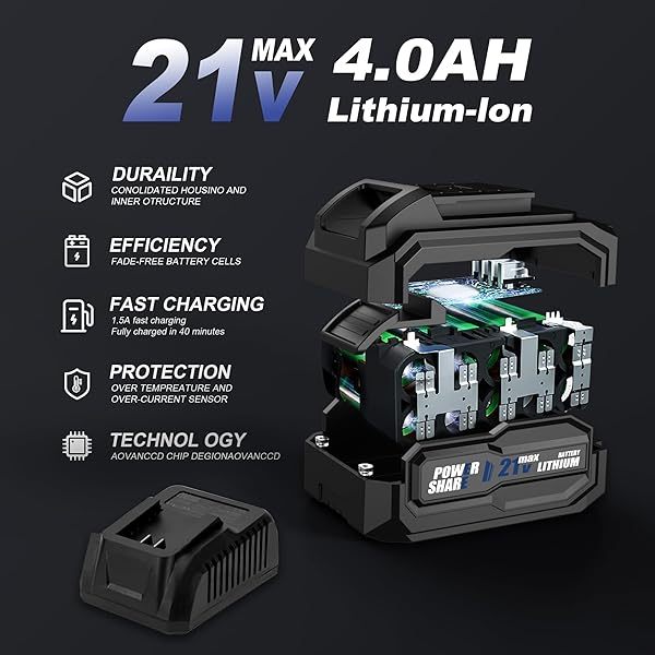 Juego de taladro de impacto eléctrico o herramientas con llave de impacto inalámbrica de 1/2 pulgada y 405 ft-lbs (550 Nm)