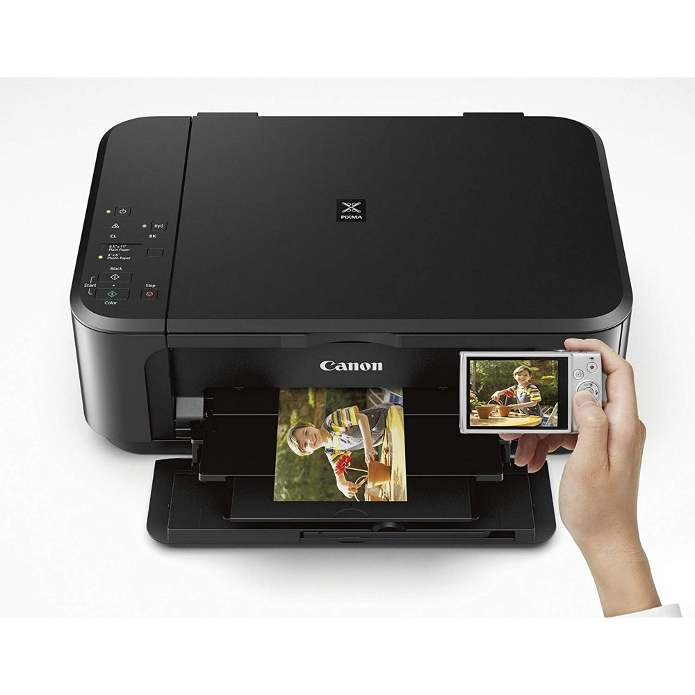 Wireless All-in-One Color Inkjet Photo Printer, Black