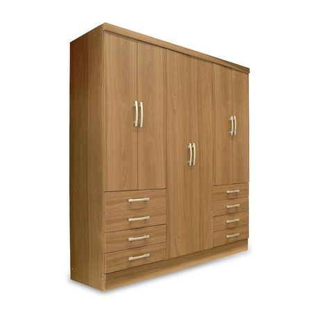 Ropero  6 Puertas 8 Cajones MDP Nature Orange