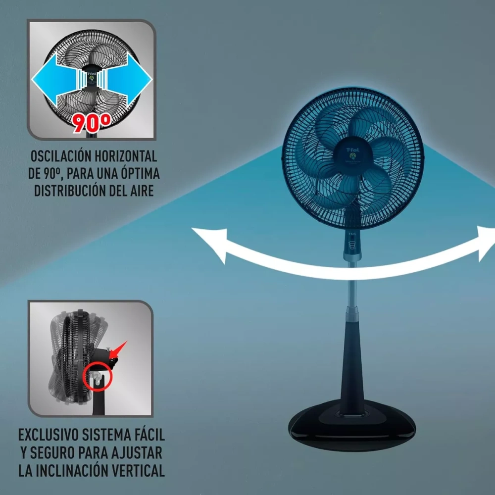 Ventilador Piso Pie Pedestal 6 Aspa Silencioso Potente