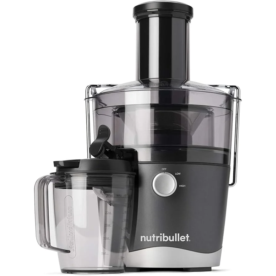 NBJ50100 - Máquina centrífuga para exprimidor de frutas, verduras y alimentos, 27 onzas/1,5 litros, 800 vatios, gris