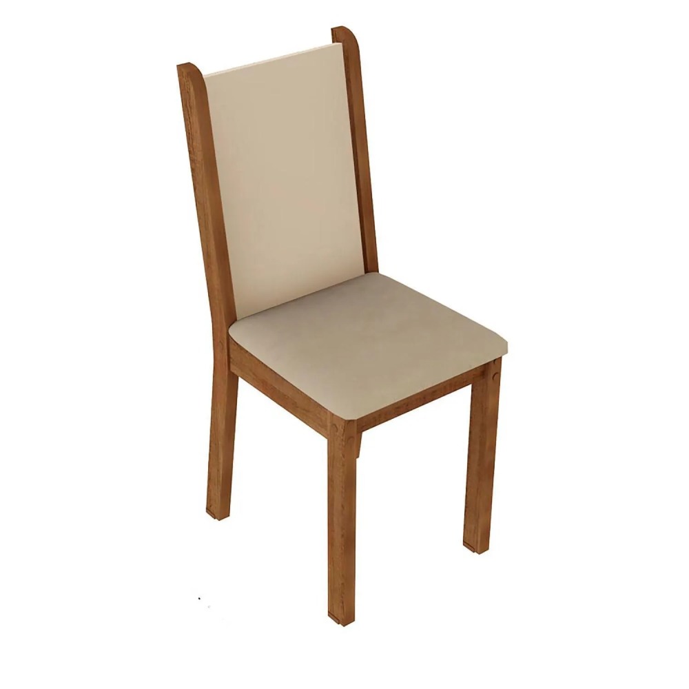 Juego de Comedor Pia Leone 4 Sillas Mesa Rectangular 75x76x136 cm Café