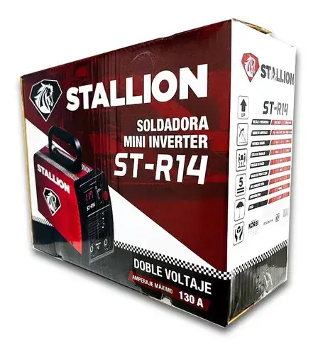 Combo Soldadora Inversora Maquina 130amp 110/220v Str14e Stallion + Careta Husky