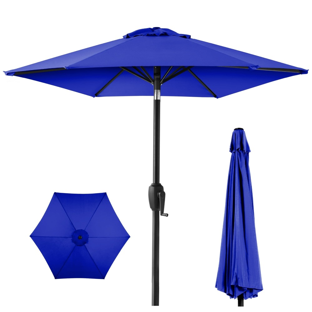 🔥 OFERTA: Sombrilla Exterior 2.3m EXTRA RESISTENTE - Sistema Inclinación con 1 Botón + Manivela Suave - Best Choice