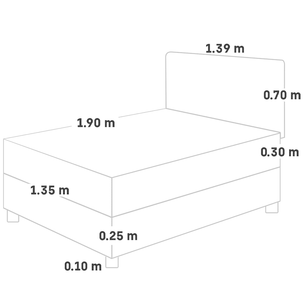 Dormitorio Lifestyles Pocket Acero 2 Plazas + Sofá Cama + 2 Almohadas + 1 Protector