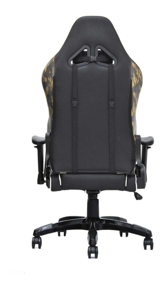 SILLA GAMER JAGUAR VERDE MILITAR CON CABECERO BONNO