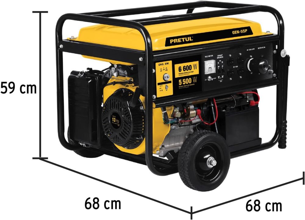 GEN-55P, Generador portátil 6.6 kW motor a gasolina