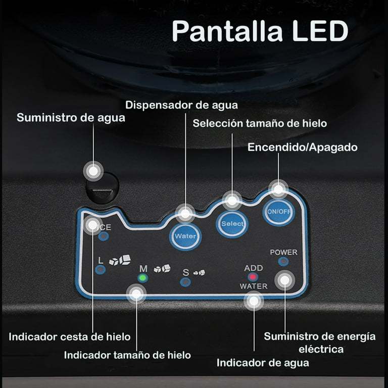 Máquina de Hielo, Capacidad de 25kg por Día para Garrafón