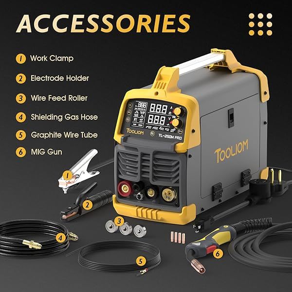 135A MIG Welder Flux Core 110V MIG Soldador sin gas MIG/Lift TIG/Stick Máquina de soldadura 3 en 1 IGBT DC Inversor con visualización LCD Soldador MIG de flujo 135A 110V