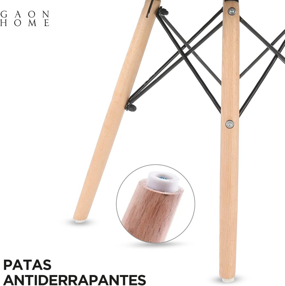 Silla de Comedor, Oficina, Sala de Estar Estilo Minimalista (Negro.)