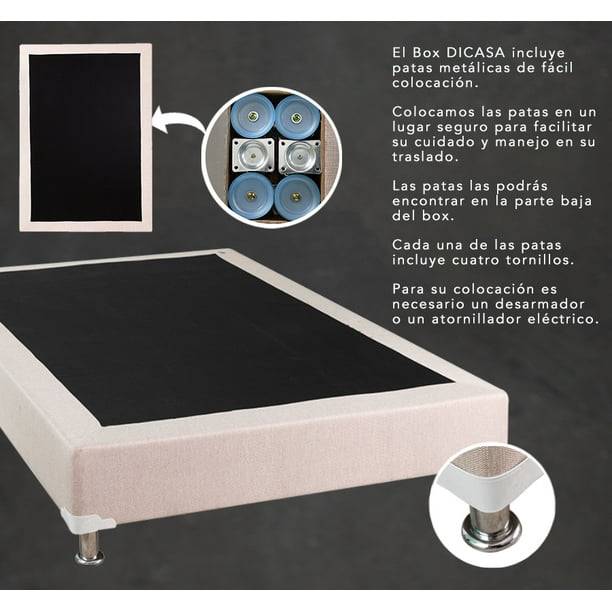 Colchón King Size + Box + Almohada Osos + Sábanas + Protector de colchón  Marte