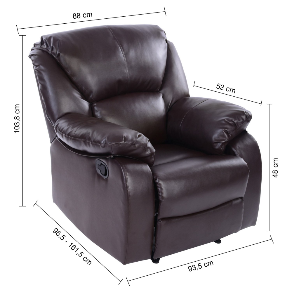 Sillón Reclinable Gasta Negro/Café