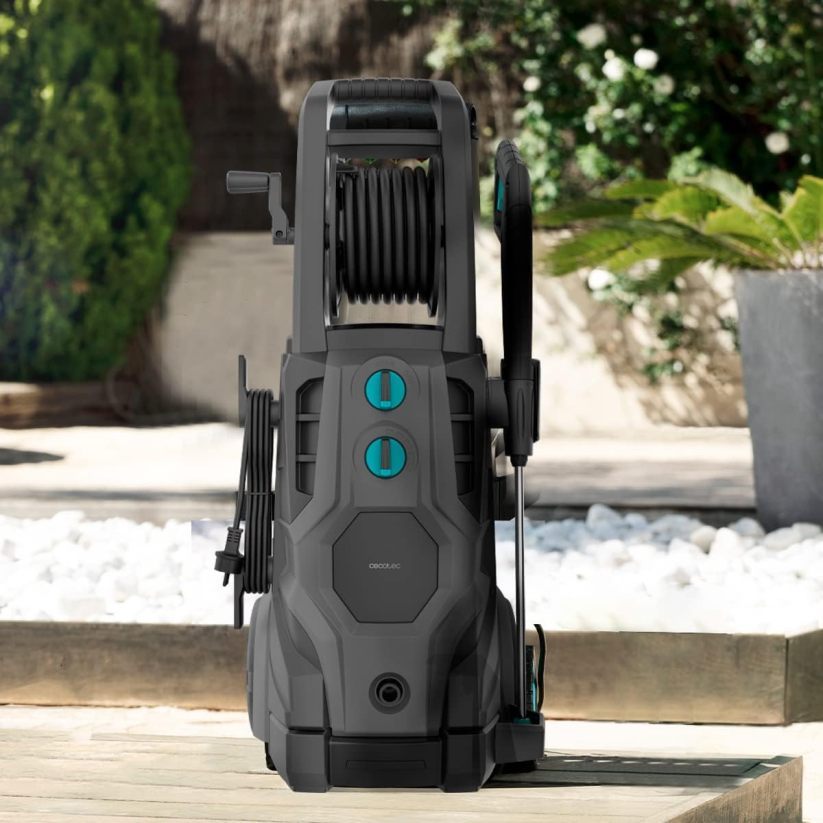 Hidrolimpiadora de Alta Presión HydroBoost 1400 Essential. 1400W, Hogar, Jardín o Coche, Caudal de 408l/h, Presión 105 Bares, Bomba de Aluminio, Radio de acción 9m 1400 W 1 Boquilla + Botella jabón