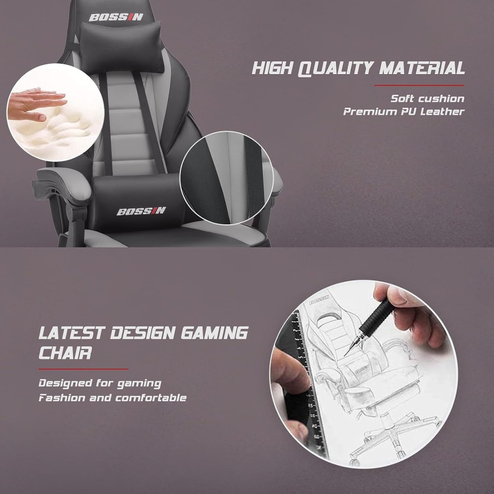 🔥 SILLA GAMER PREMIUM Waleaf - Respaldo Alto XL + Reposapiés Ajustable - Soporte Lumbar - ¡Envío Gratis!