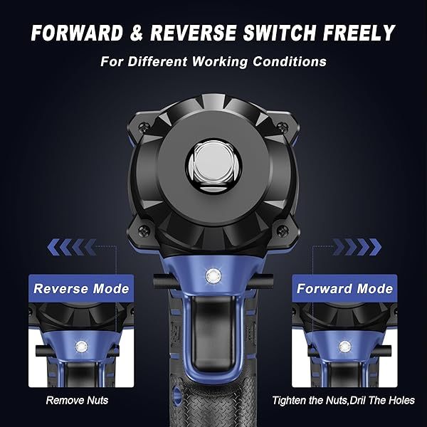 Juego de taladro de impacto eléctrico o herramientas con llave de impacto inalámbrica de 1/2 pulgada y 405 ft-lbs (550 Nm)