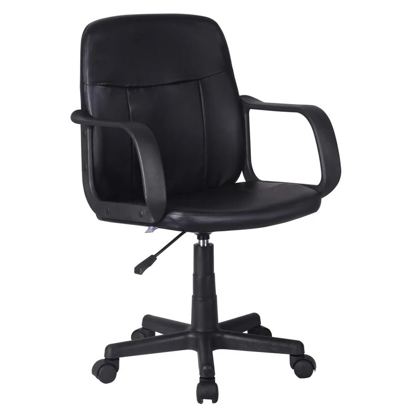 Silla de Escritorio Ejecutiva Giratoria Respaldo bajo Negra Just Home Collection