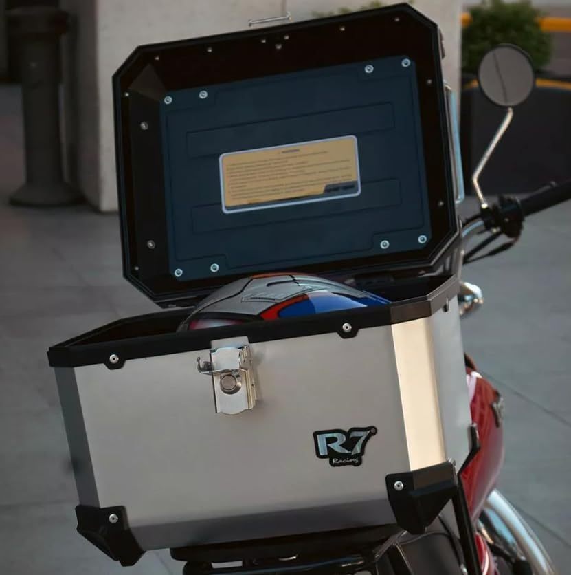 BAUL TRASERO MOTOCICLETA  45 LTS PLATA