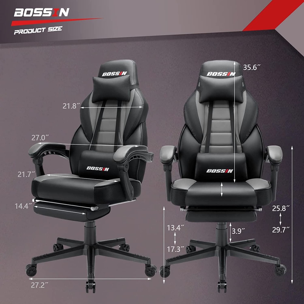 🔥 SILLA GAMER PREMIUM Waleaf - Respaldo Alto XL + Reposapiés Ajustable - Soporte Lumbar - ¡Envío Gratis!
