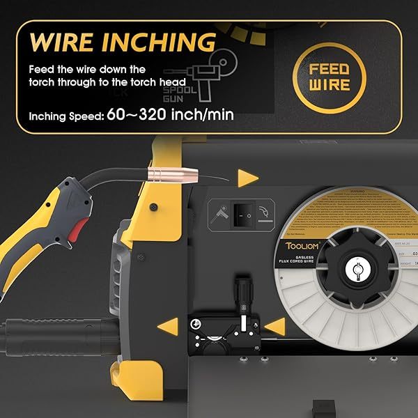 135A MIG Welder Flux Core 110V MIG Soldador sin gas MIG/Lift TIG/Stick Máquina de soldadura 3 en 1 IGBT DC Inversor con visualización LCD Soldador MIG de flujo 135A 110V