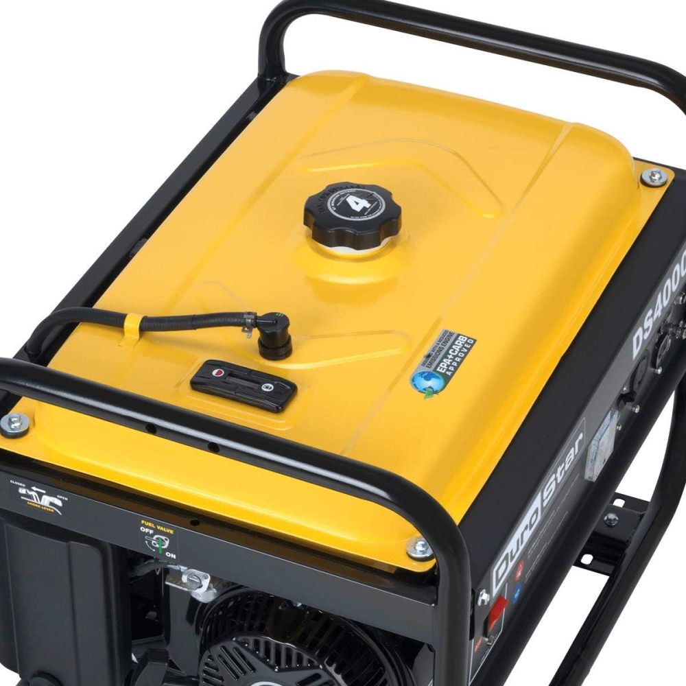 DS10000EH Generador portátil de Doble Combustible, 10000 W, Arranque eléctrico, Respaldo en casa y Listo para RV, Aprobado por 50 Estados, Rojo/Negro