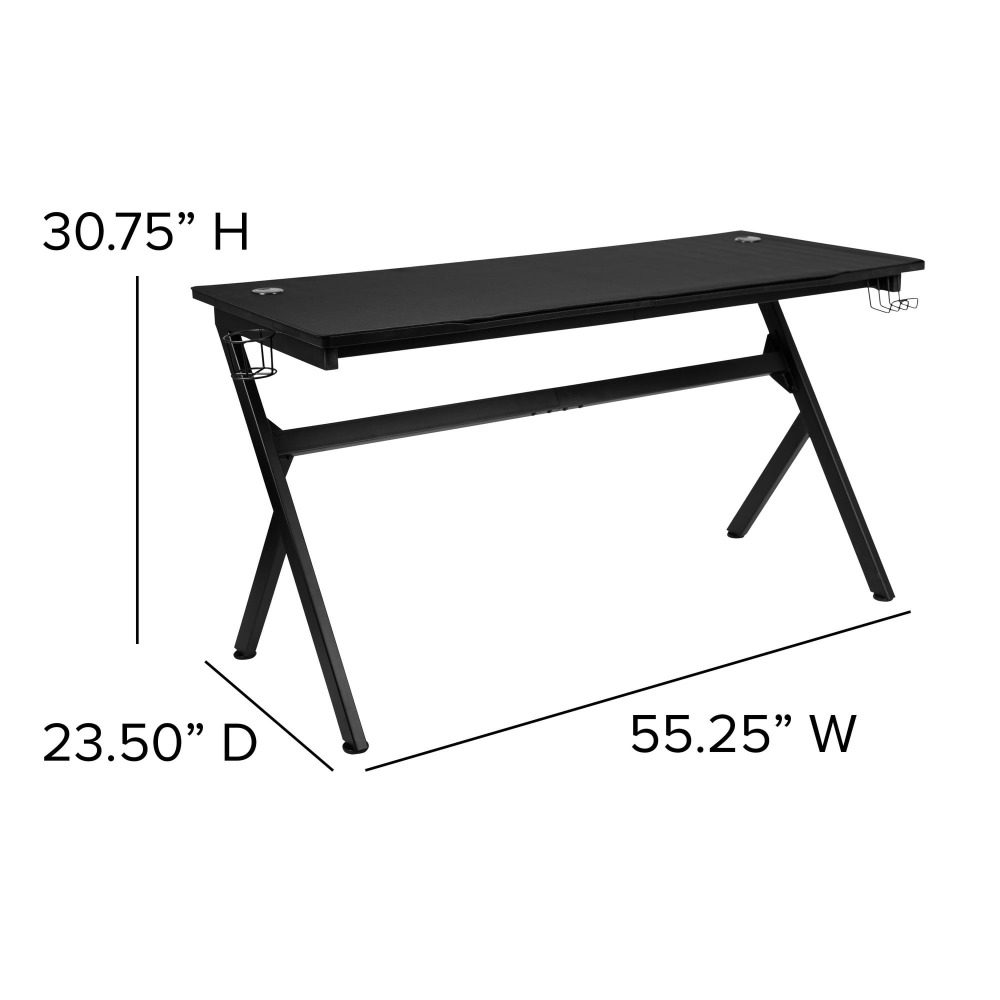🔥 COMBO GAMER: Escritorio + Silla Reclinable - Incluye Portavasos, Gancho para Audífonos y Tapete de Mouse - Diseño Ergonómico