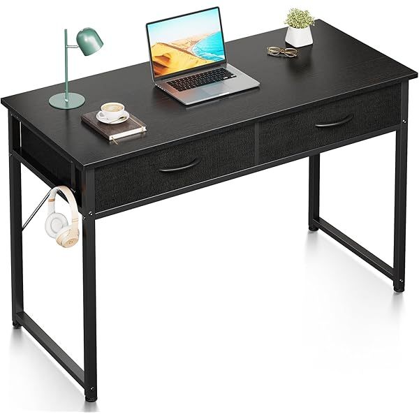 Escritorio de tocador blanco, mesa de estudio, escritura y trabajo moderna de 32 pulgadas