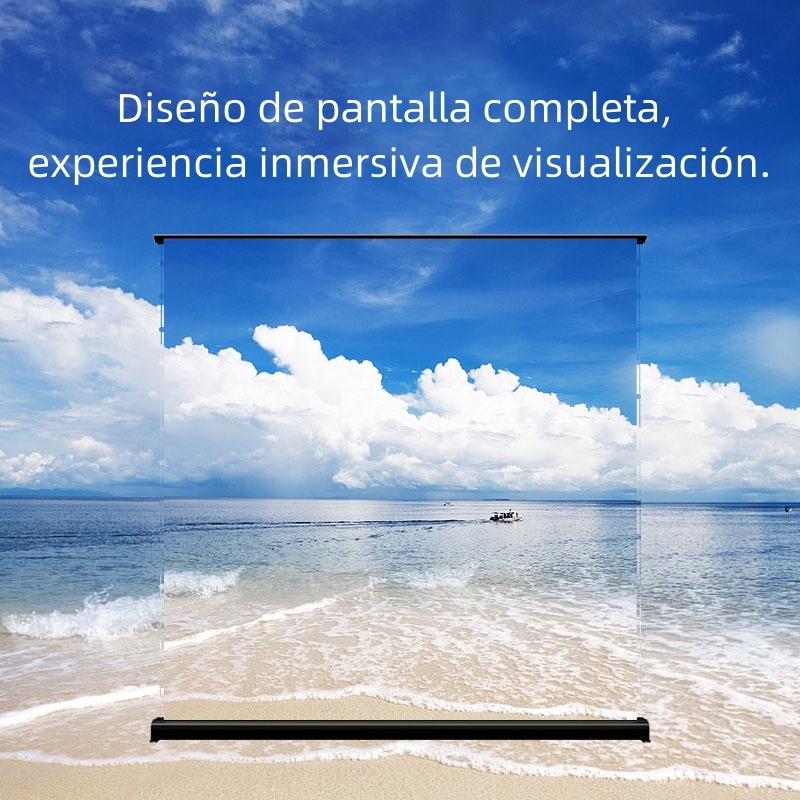 Pantalla de proyección eléctrica para uso doméstico con control de voz inteligente