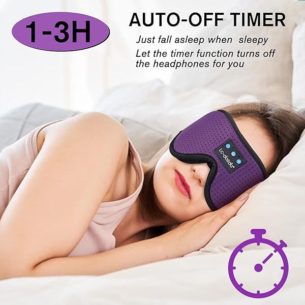 Auriculares para dormir, máscara para dormir 3D con Bluetooth, máscara para dormir con música inalámbrica, auriculares para dormir para quienes duermen de lado