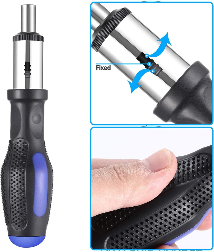 Juego de herramientas diarias para el hogar con taladro, juego de taladro inalámbrico de 21 V con 112 piezas kit de herramientas de mano combinado para reparación del hogar para hombres