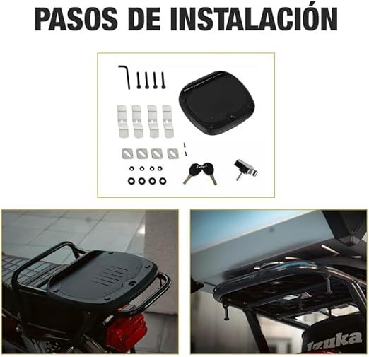 BAUL TRASERO MOTOCICLETA  45 LTS PLATA