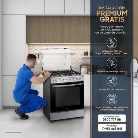Cocina a Gas6 hornillas con Plancha NX52T5311PSPE