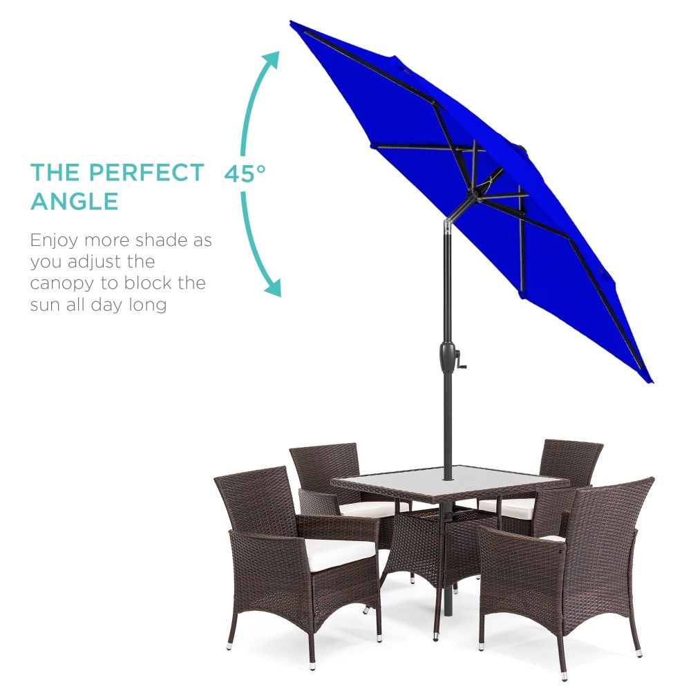 🔥 OFERTA: Sombrilla Exterior 2.3m EXTRA RESISTENTE - Sistema Inclinación con 1 Botón + Manivela Suave - Best Choice