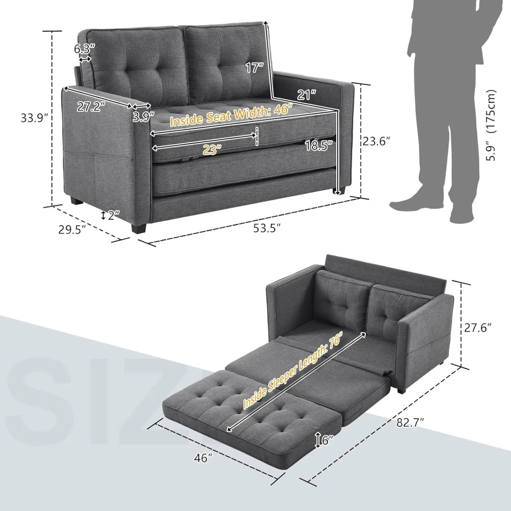Sofá cama convertible, sofá futón, sofá para sala de estar