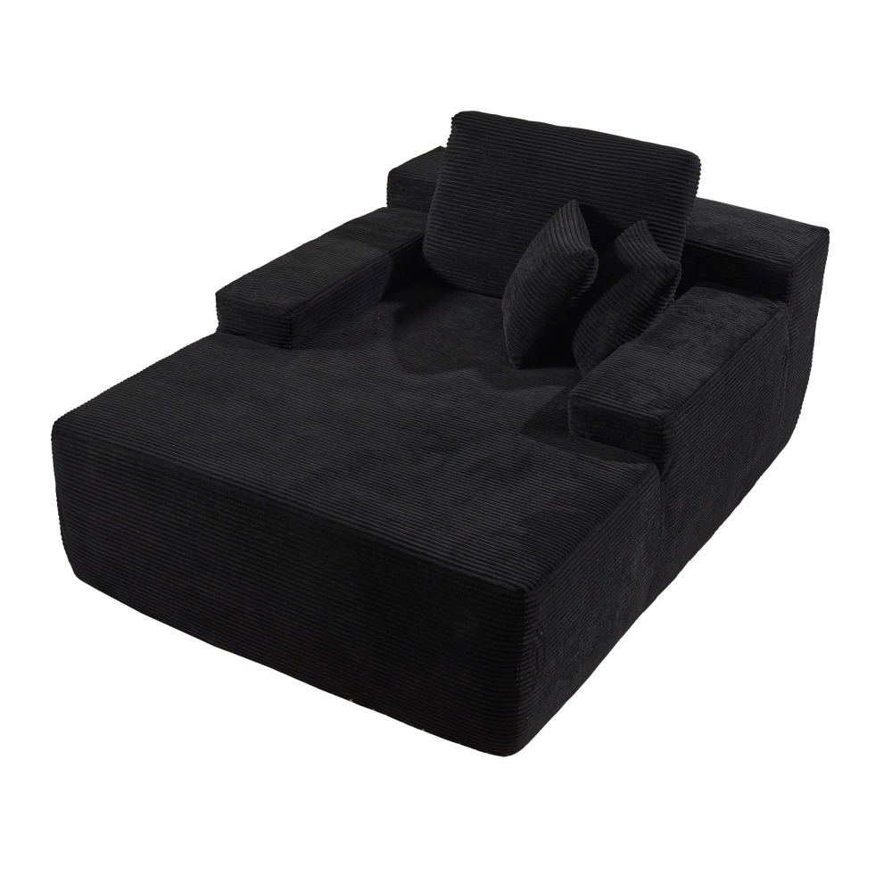 Sillón Chaise Lounge Gigante Ovios 170x122cm - Sofá Cama Ultra Cómodo de Pana, Sin Montaje, Para Salón