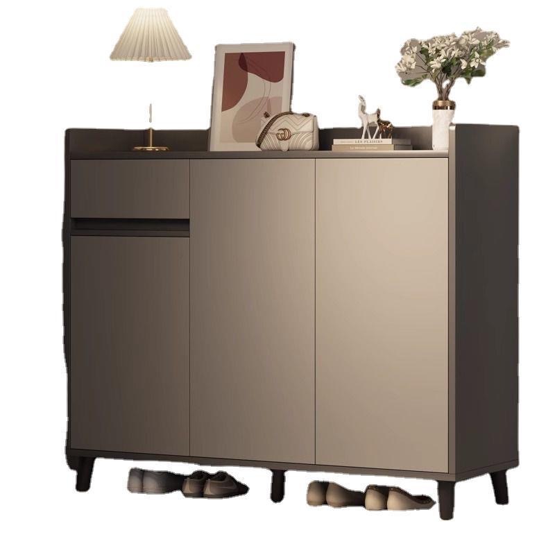 Shoe cabinet home door 2024 new hot style indoor entrance cabinet integrated storage cabinet solid wood legs multi-layer shoe ra