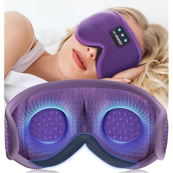 Auriculares para dormir, máscara para dormir 3D con Bluetooth, máscara para dormir con música inalámbrica, auriculares para dormir para quienes duermen de lado