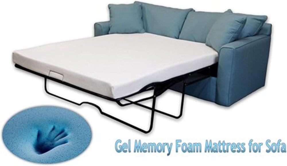 DynastyMattress Colchón de Espuma viscoelástica de Gel frío de 4 Pulgadas para sofá Plegable Convertible
