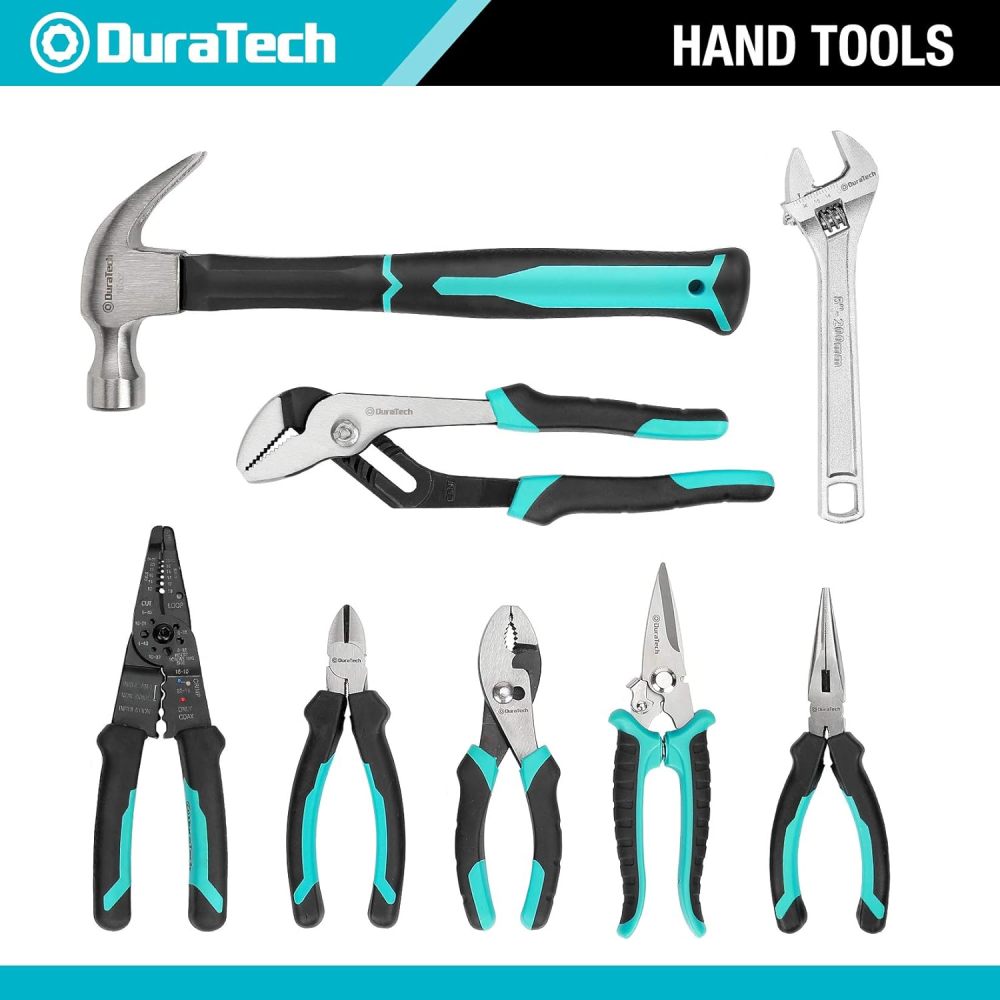 Juego de herramientas de reparación del hogar de 269 piezas, kit de herramientas manuales de uso diario con bolsa de herramientas de boca abierta ancha, perfecto para bricolaje