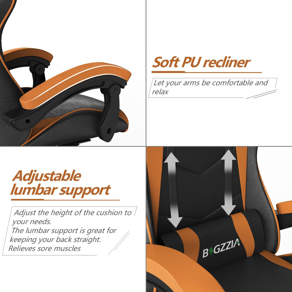 Reposacabezas y soporte lumbar para sillas de juego Sillas de juego Silla de carreras