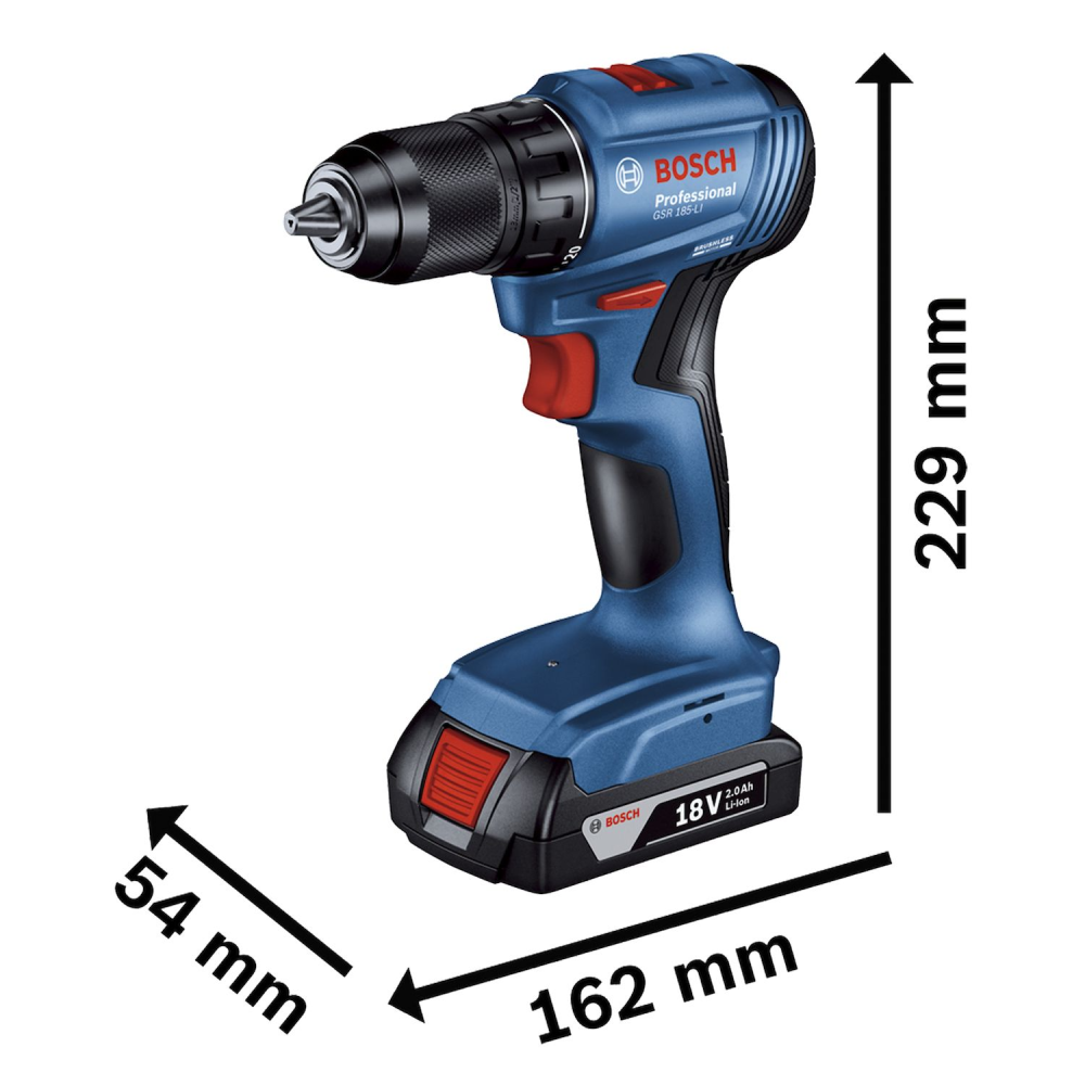 Taladro Atornillador GSR 185-LI 2 Bateria + Sierra GKS 185-LI