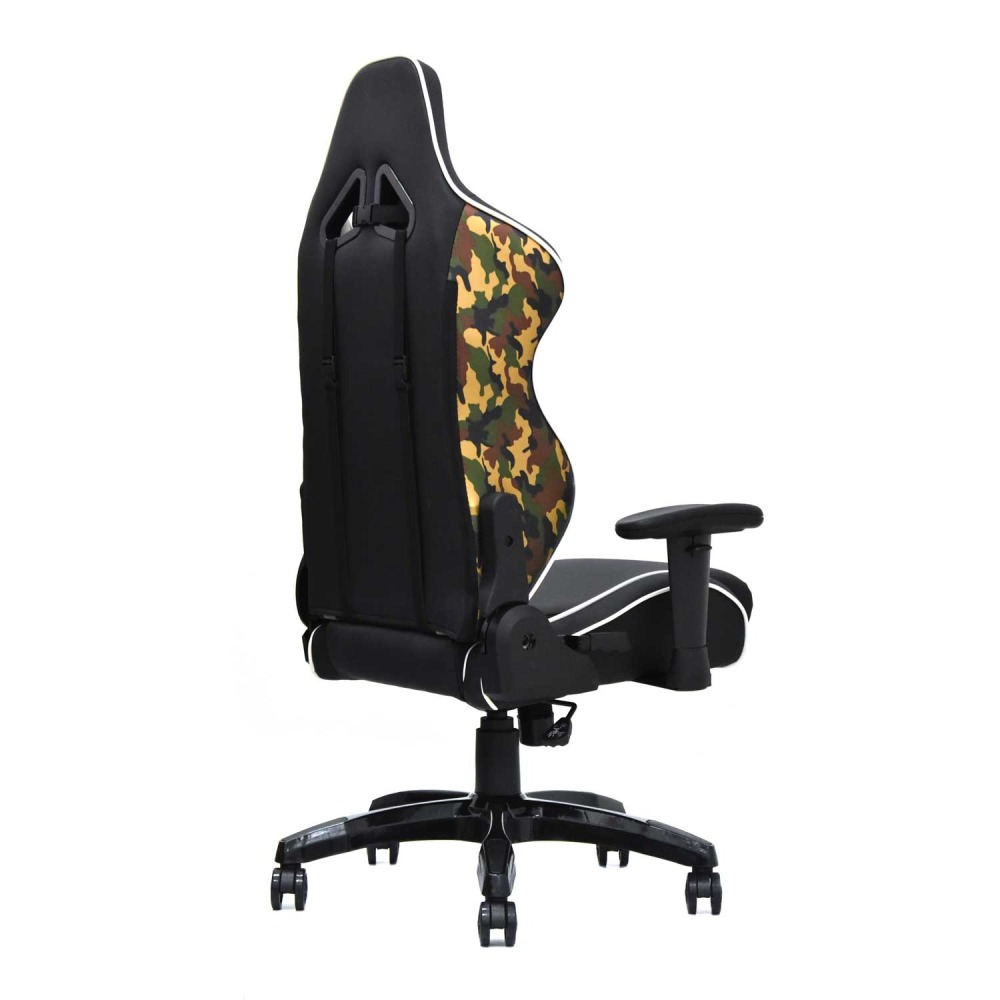 SILLA GAMER JAGUAR VERDE MILITAR CON CABECERO BONNO