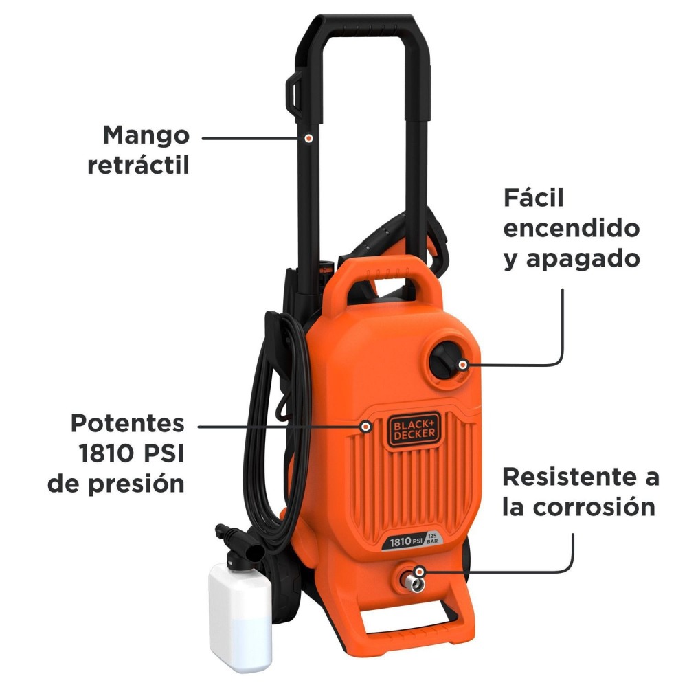 Hidrolavadora 1700W 1800 PSI + Aspiradora para Polvo y Líquido de 10 L 1200W
