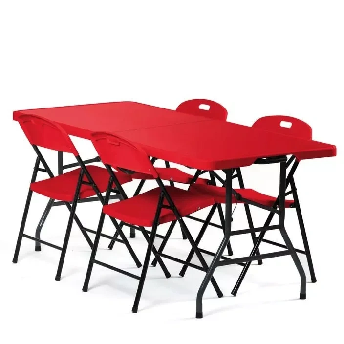 Mesa rodante LL de alta calidad con 4 sillas COMBO
