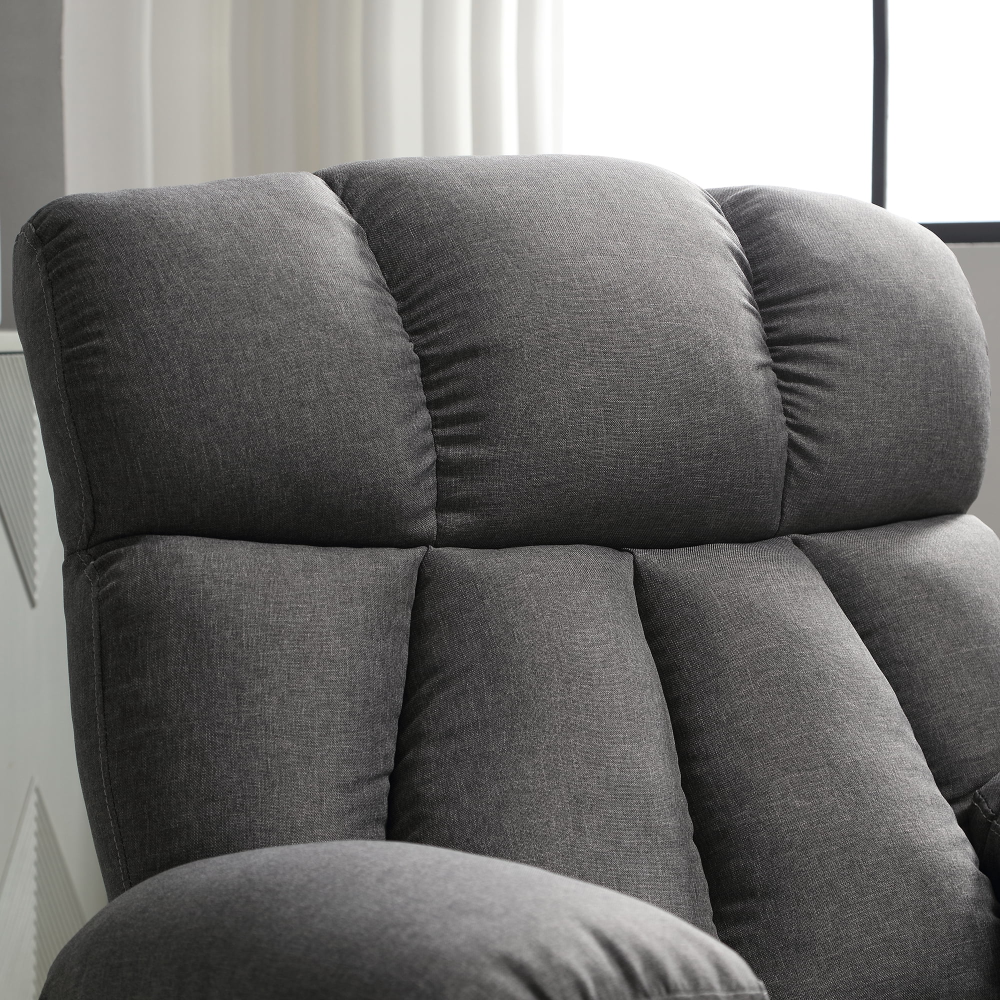 Sillón reclinable manual con terapia de calor y función de masaje, sillón de masaje con mecanismo reclinable de alta resistencia