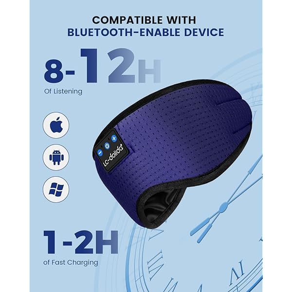 Auriculares para dormir, máscara para dormir 3D con Bluetooth, máscara para dormir con música inalámbrica, auriculares para dormir para quienes duermen de lado