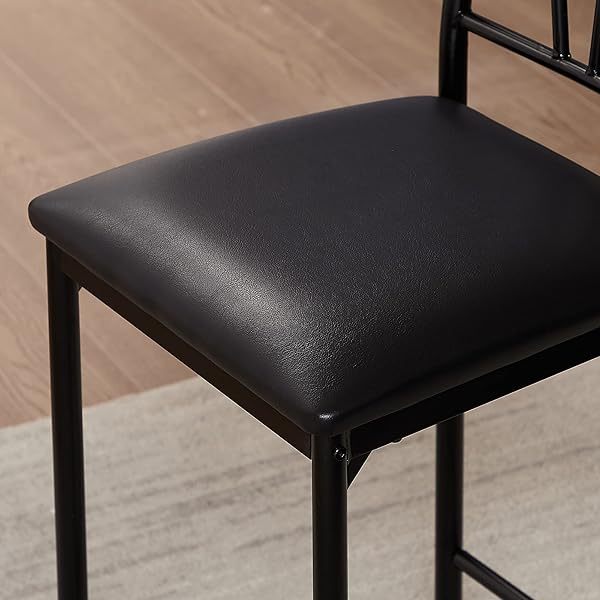 Mesa de bar pequeña y sillas de cocina alta rincón de desayuno con taburetes/juego de comedor para 2