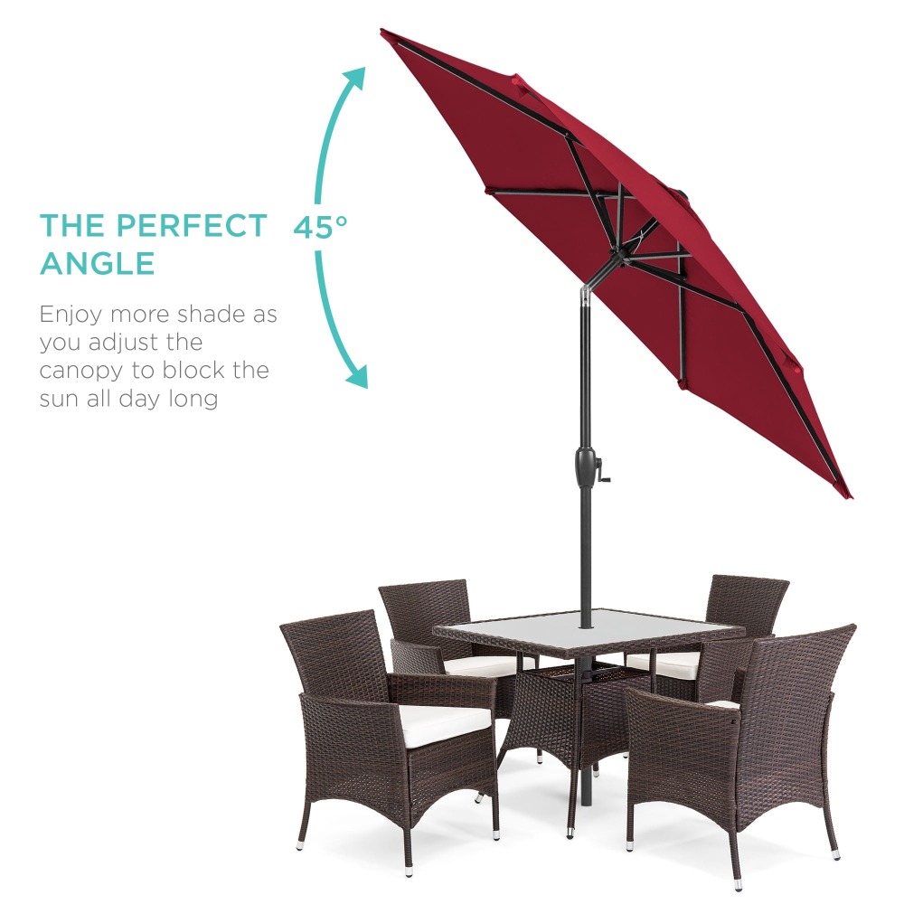 🔥 OFERTA: Sombrilla Exterior 2.3m EXTRA RESISTENTE - Sistema Inclinación con 1 Botón + Manivela Suave - Best Choice