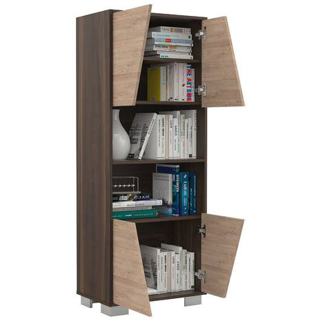 Combo Office 33 Escritorio + Biblioteca - Habano+Miel